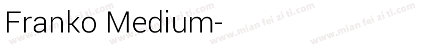 Franko Medium字体转换
